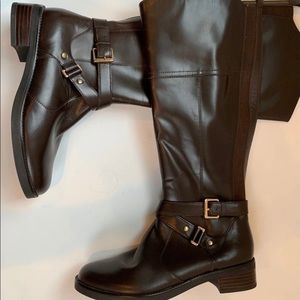 Bandolino Jiman Tall Leather Riding Boot brown